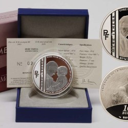 Monnaie De Paris 10 Euro 2010 Mere Teresa (Silver Weight 22.2g ) Rare Coin