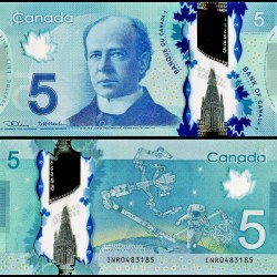 Canada 5 Dollars World Banknote 2013 P106e UNC Polymer Unique and Rare