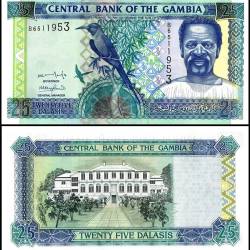Gambia 25 Dalasis World Banknote 2001 ND P22a UNC Unique and Rare