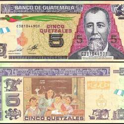 Guatemala 5 Quetzales Banknote 2011 P122Aa UNC Unique and Rare