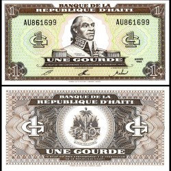 Haiti 1 Gourde World Banknote 1992 P259a1 UNC Unique and Rare