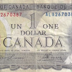 Canada 1 Dollar 1973 Queen Elizabeth II Face Used Condition Note #1