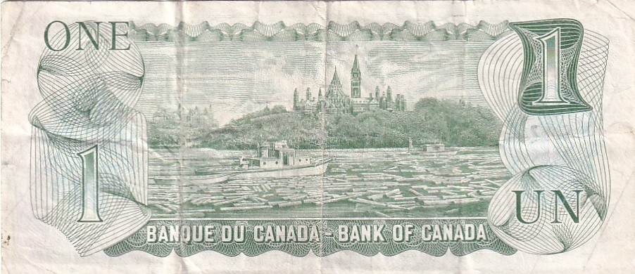 Canada 1 Dollar 1973 Queen Elizabeth II Face Used Condition Note #1