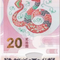 China 20 Yuan 2025 Year of The Snake Polymer Unc Note Rare