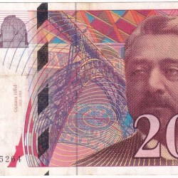 France 200 Francs 1997 Eiffel Tower Very Fine Condition Note