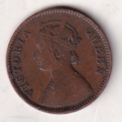 1862 British- India 1/2 Pice (Victoria) Calcutta Mint Rare Coin#C-172
