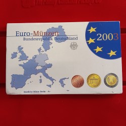 Rare 2003 official Germany Euro coin Proof set the Berlin Mint indicated by the 'A'mint Mark