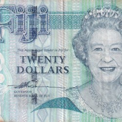 Fiji 20 Dollars - Elizabeth II Rare Note #B2