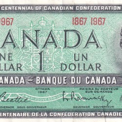 Canada 1 Dollar - Elizabeth II without devil's face Rare Note #B2