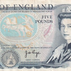 England 5 Pound Rare Note #B2
