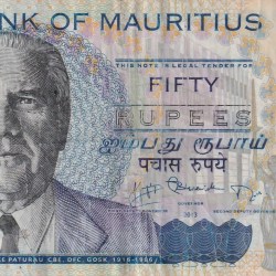 Mauritius 50 Rupees Rare Polymer Note#B2