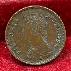 1900 British- India 1/2 Pice (Victoria) Calcutta Mint Rare Coin#C-177
