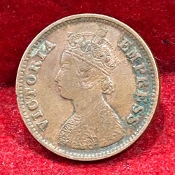 1900 British- India 1/2 Pice (Victoria) Calcutta Mint Rare Coin#C-189