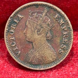 1899 British- India 1/2 Pice (Victoria) Calcutta Mint Rare Coin#C-190