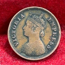 1897 British- India 1/2 Pice (Victoria) Calcutta Mint Rare Coin#C-193