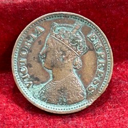 1901 British- India 1/2 Pice (Victoria) Calcutta Mint Rare Coin#C-200