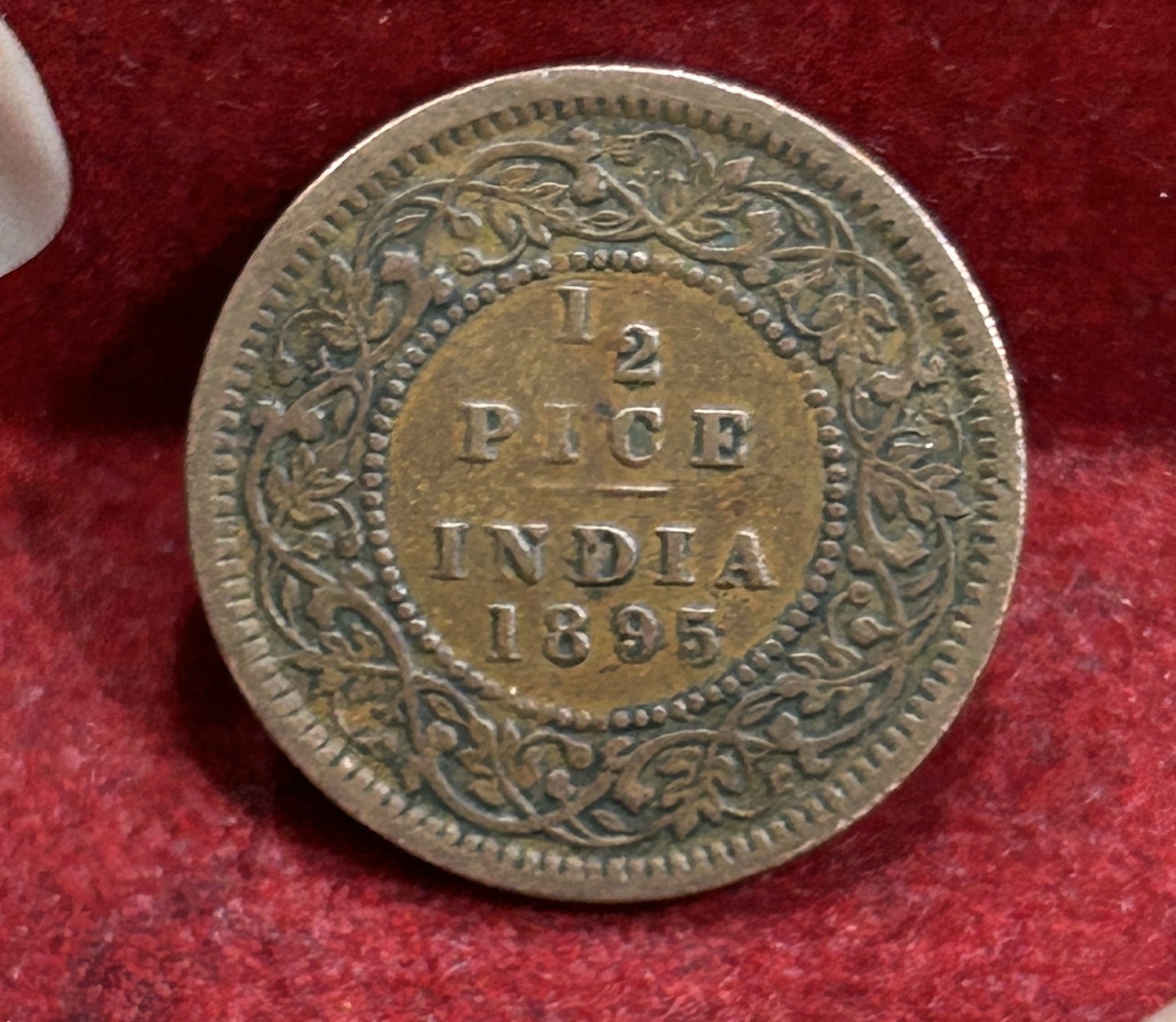 1895 British- India 1/2 Pice (Victoria) Calcutta Mint Rare Coin#C-202