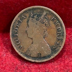1894 British- India 1/2 Pice (Victoria) Calcutta Mint Rare Coin#C-203