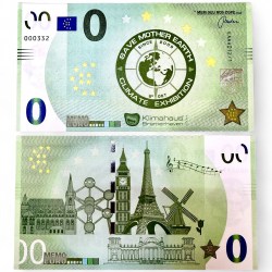 Europe 0 Euro Save Mother Earth Climate change Issue Limited and Collectibles Gem UNC Unique and Rare