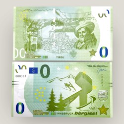 Europe 0 Euro Tirol Issue Limited and Collectibles Gem UNC Unique and Rare
