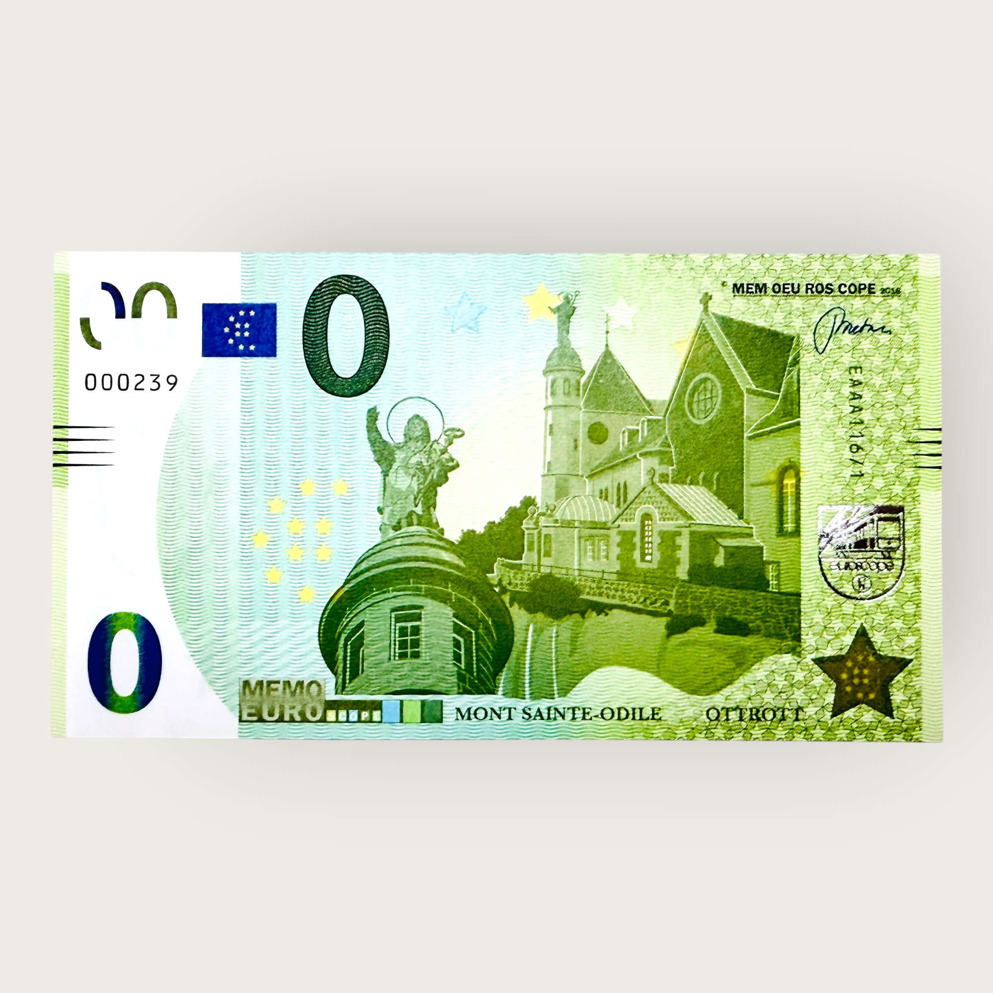 Europe 0 Euro Monte Sainte Odile Issue Limited and Collectibles Gem UNC Unique and Rare