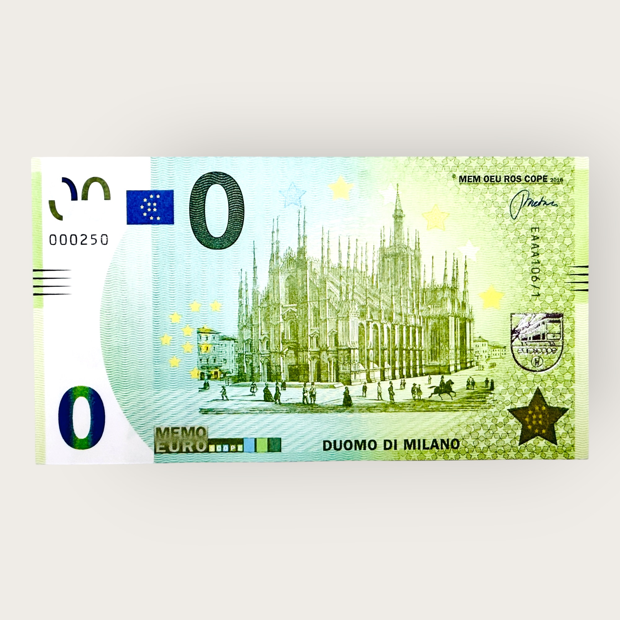 Europe 0 Euro Italia Issue Limited and Collectibles Gem UNC Unique and Rare