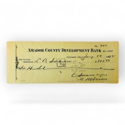 Amador County Development Bank 1900s Issue Unique and rare