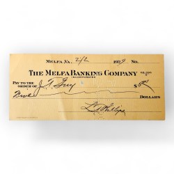 The Melfa Banking Company 5 Dollar Bill Year 1929 Unique and rare