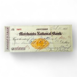 Merchants National Bank Dollar 30 Bill Year 1875 Unique and rare
