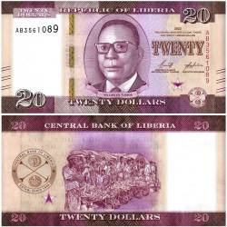 Liberia 20 Dollars World Banknote 2016 P39 UNC Unique and Rare