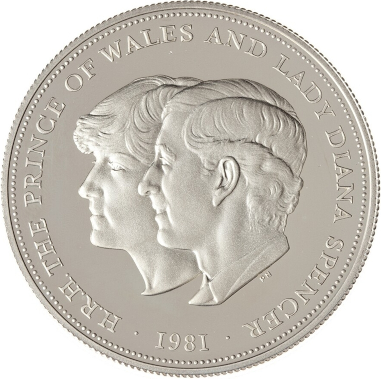 United Kingdom 25 New Pence 1981 - Elizabeth II Royal Wedding Rare Commemorative UNC Coin #A-7