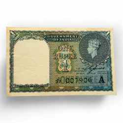 Re 1 British India Banknote Issue King George VI Signed By C E Jones Unique and Rare