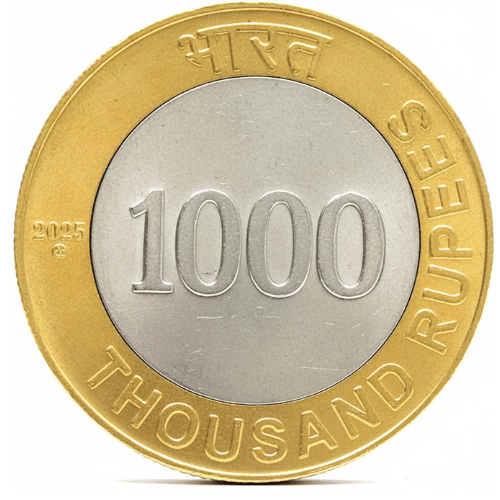 1000 Rupees 2025 (Gandhi) Bimetallic Beautiful Medieval Token Coin