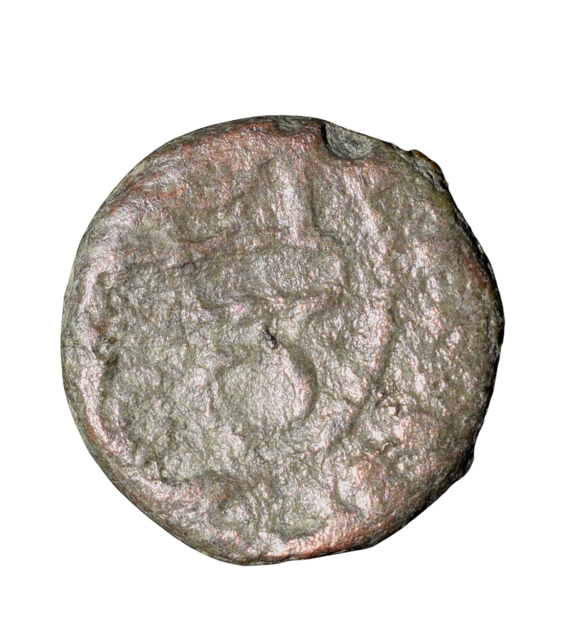 Lead Drachma of Chudasama Dynasty( c. 10th Cen. AD) with Lion Within Square/Nagari 'Shri'