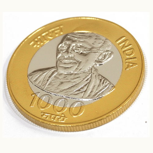 1000 Rupees 2025 (Gandhi) Bimetallic Beautiful Medieval Token Coin