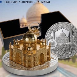 2026 Samoa – 5 Dollars | 93.3 g (3 Oz) | 50 mm | .999 Fine Silver | Proof High Relief | Gold-Plated 3D Sculpture | Box & COA | Limited Mintage: 999