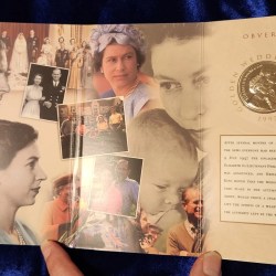 United Kingdom 5 Pounds 1997 - Elizabeth II Golden Wedding Rare Coin ( First Day Cover with Stamp )