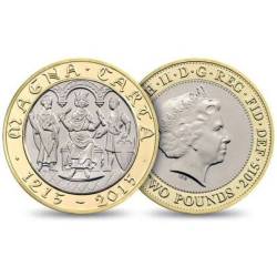 2015 The Magna Carta 2 Pound Brilliant Unc Unique and Rare