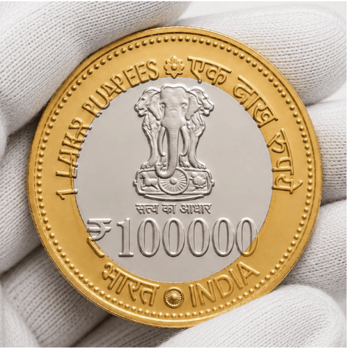 100000 Rupees (State Bank Of India) 1806 -2006 Bimetallic Beautiful Medieval Token Coin