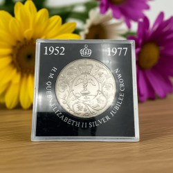 United Kingdom 25 New Pence 1977 - Elizabeth II Silver Jubilee Rare Commemorative UNC Coin #A-8