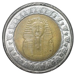 Bi-Metal 1 Pound of Egypt Country (AD 2023) with Tutankhamun's mask Scarce
