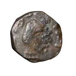 Copper Drachma of Gondophares I(AD20-50) of Indo-Parthian Portrait Issue/Pallas facing Right