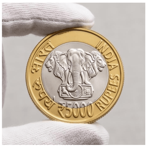 5000 Rupees 1861-2011 Rabindranath Tagore Bimetallic Beautiful Medieval Token Coin