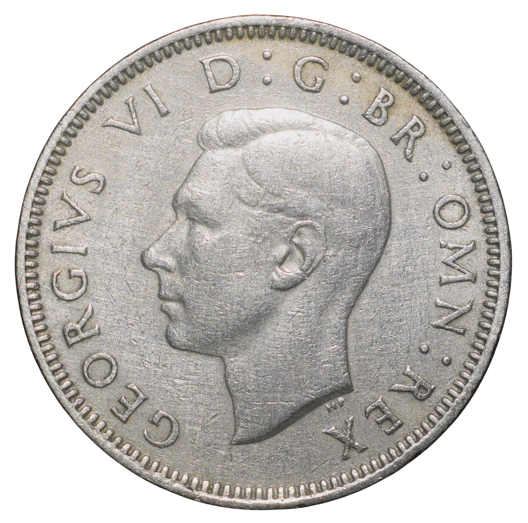 Copper-Nickel 1 Shilling of George VI (AD 1951) from Great Brittain Lion above Crown