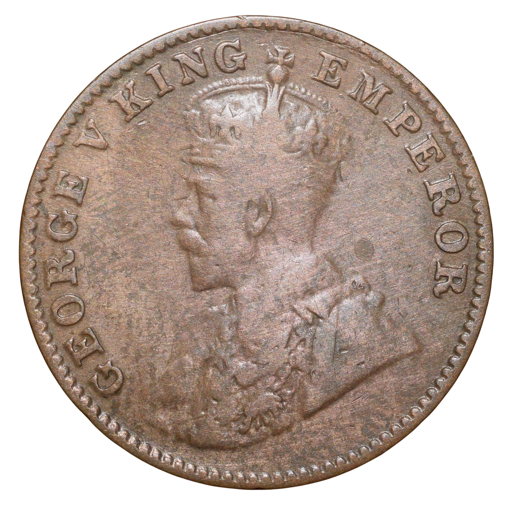 Bronze 1/4 Anna of George V (AD 1925) of Bombay Mint Scarce Date