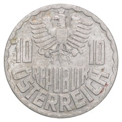 Aluminium 10 Goschen of Austria (AD 1968) with Austrian coat of arms