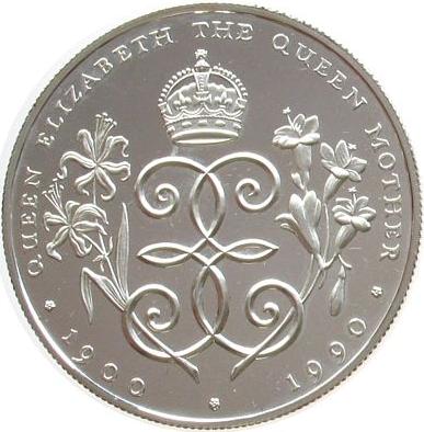 Guernsey 2 Pounds 1990 - Elizabeth II Queen Mother Rare Coin ( First Day Cover with Stamp )