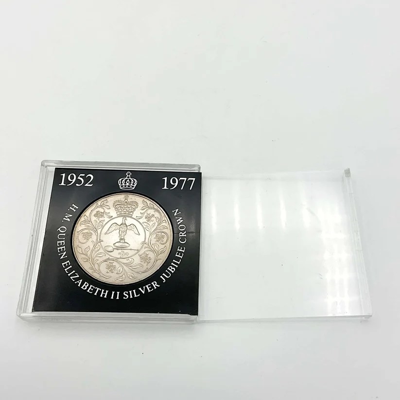 United Kingdom 25 New Pence 1977 - Elizabeth II Silver Jubilee Rare Commemorative UNC Coin #A-8