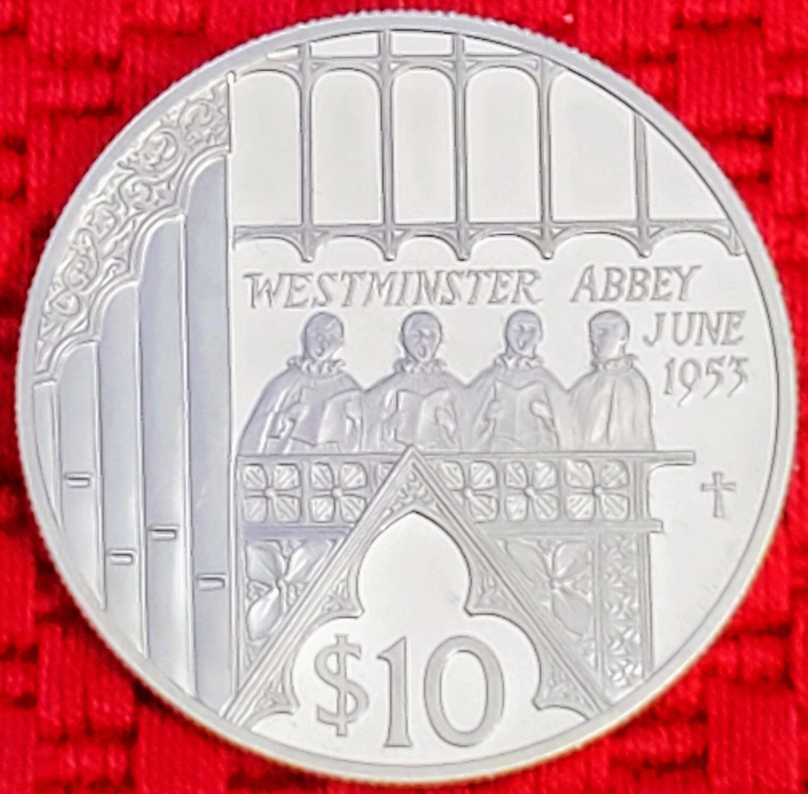 Fiji 1 Dollar 2002- Elizabeth II Westminster Abbey Rare Coin ( First Day Cover with Stamp )