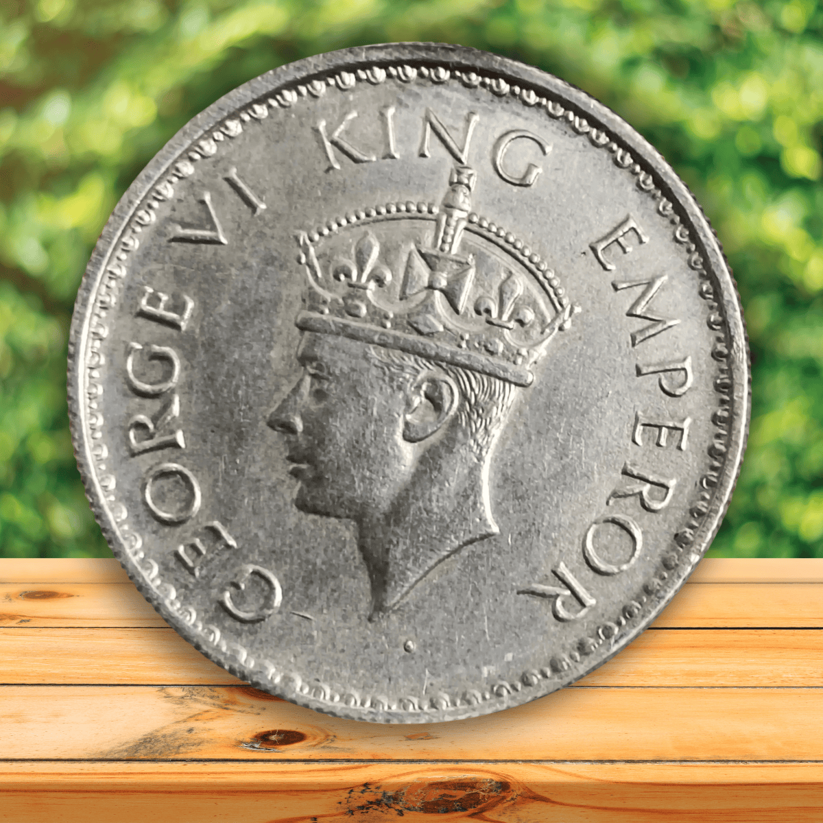 Extremely Rare One Rupee Silver Coin Year 1938 AUNC Grade George Vi Calcutta Mint British of India